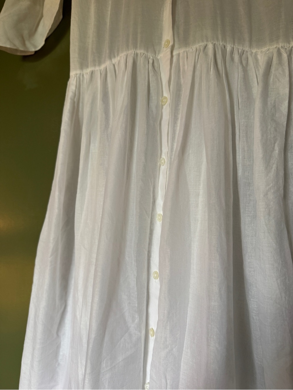 Ralph Lauren White Button-Front Midi Shirt Dress - Picture 4 of 4